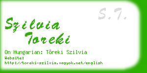 szilvia toreki business card